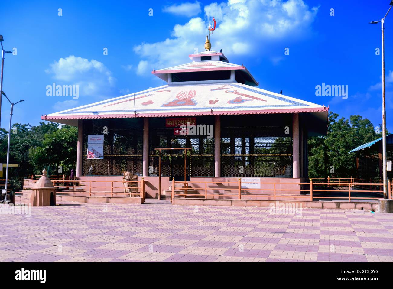 Dieses Foto ist der historische Dudheshwar Mahadev Tempel in Gandhinagar Gujarat. Das ist der Stand der Technik Stockfoto