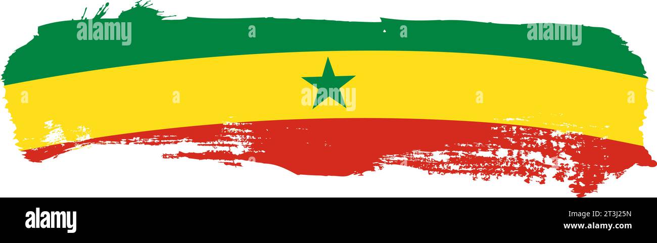 Pinsel Kameramann Flagge , Vektorillustration auf weißem Hintergrund Stock Vektor