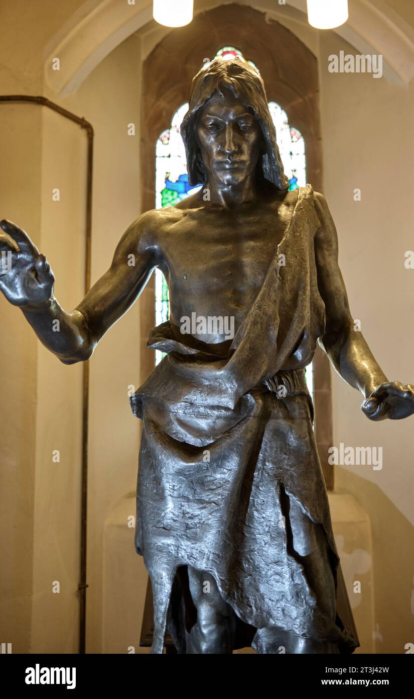 John the Baptist von Sir William Goscombe John in der Metropolitan Cathedral Church of St David Cardiff South Wales UK Stockfoto