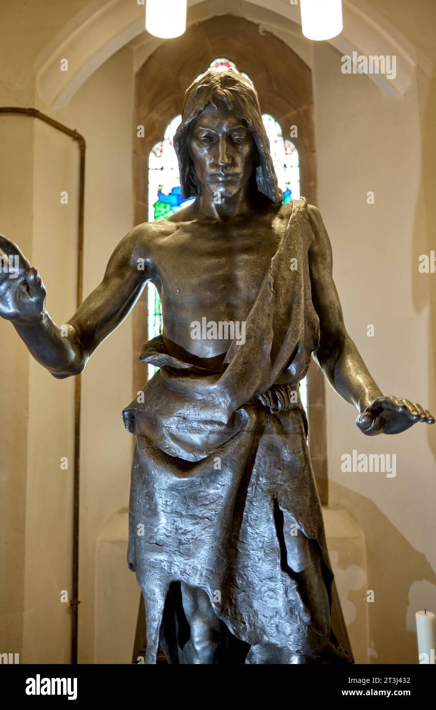 John the Baptist von Sir William Goscombe John in der Metropolitan Cathedral Church of St David Cardiff South Wales UK Stockfoto