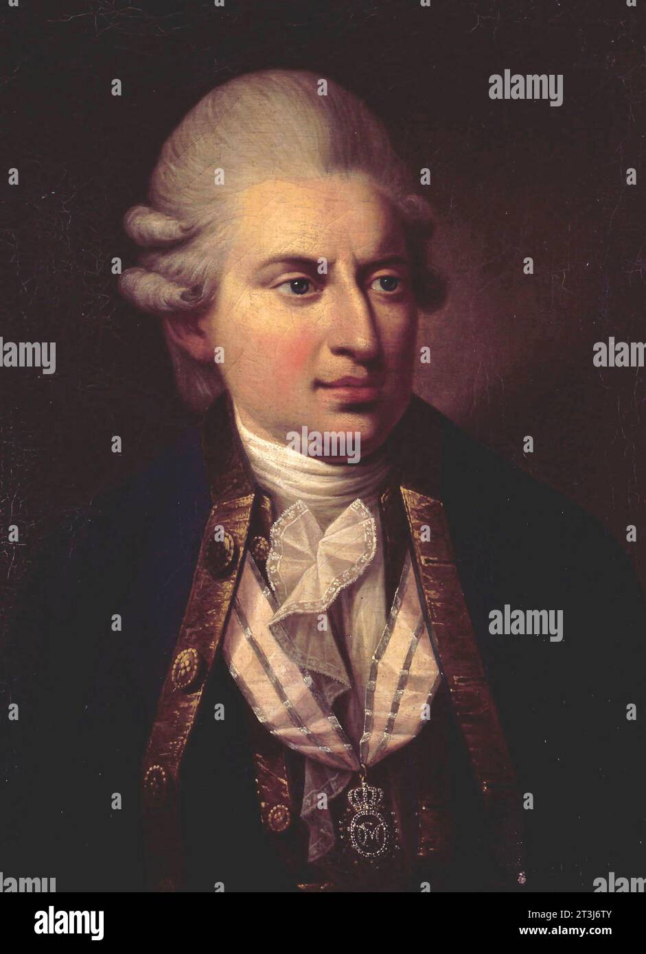 Johann Friedrich Struensee, Königlicher Arzt Johann Friedrich Struensee, Lensgreve Johann Friedrich Struensee (1737–1772) deutsch-dänischer Arzt, Philosoph und Staatsmann. Stockfoto