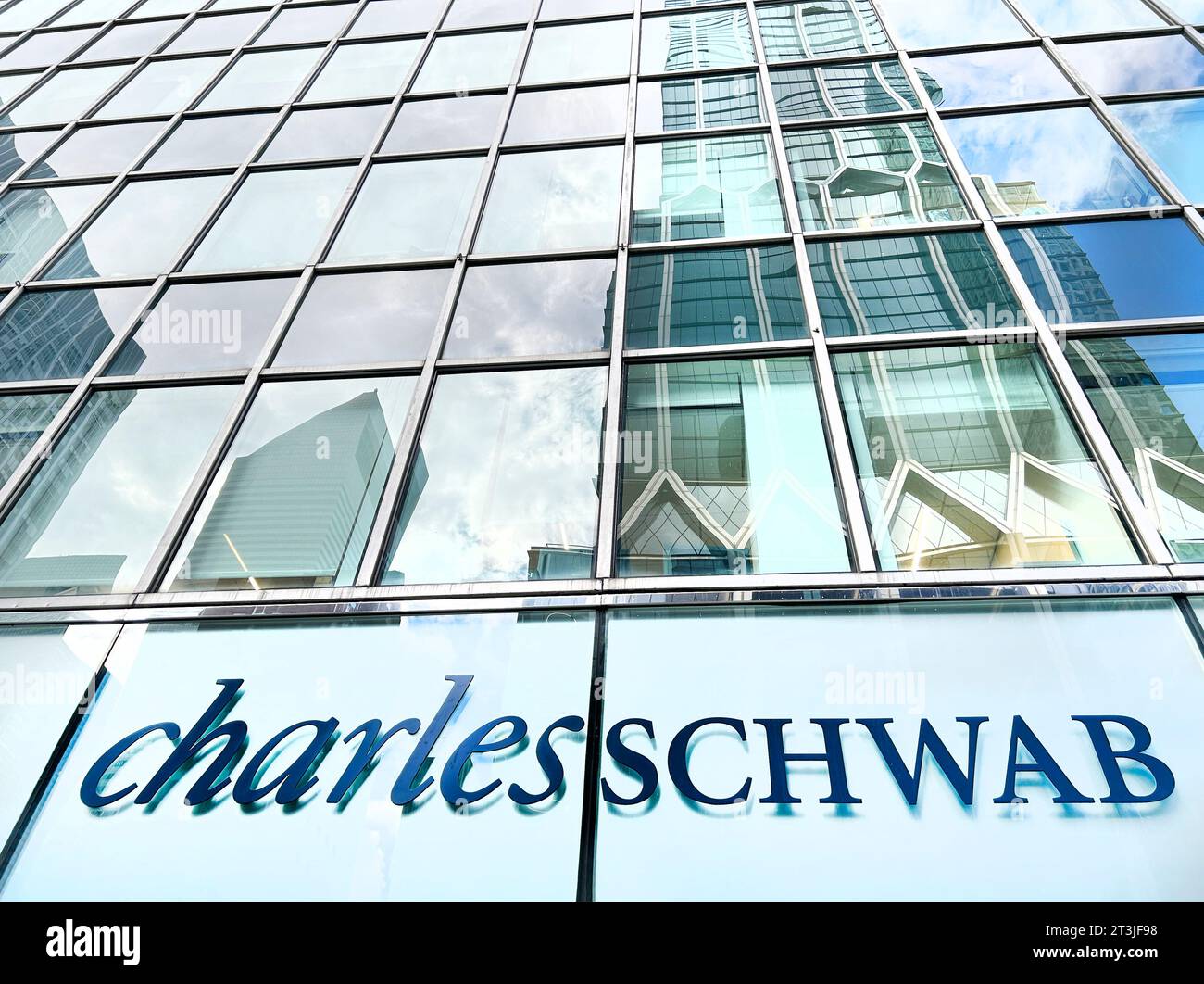 Niederlassung der Charles Schwab Corporation, New York City, New York, USA Stockfoto