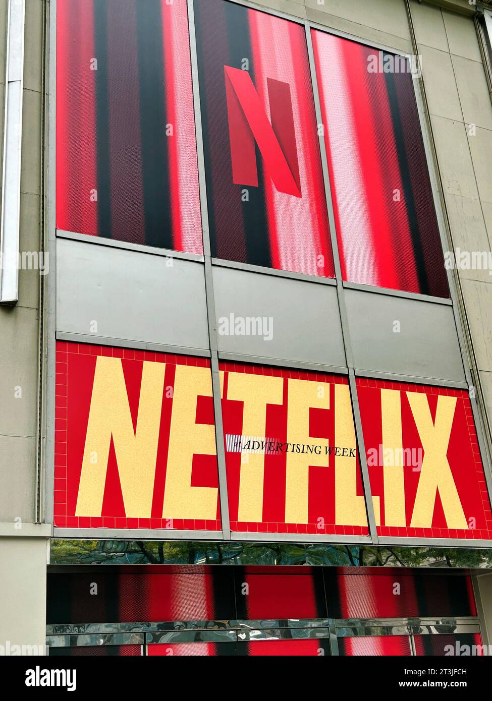 Netflix Sign, New York City, New York, USA Stockfoto