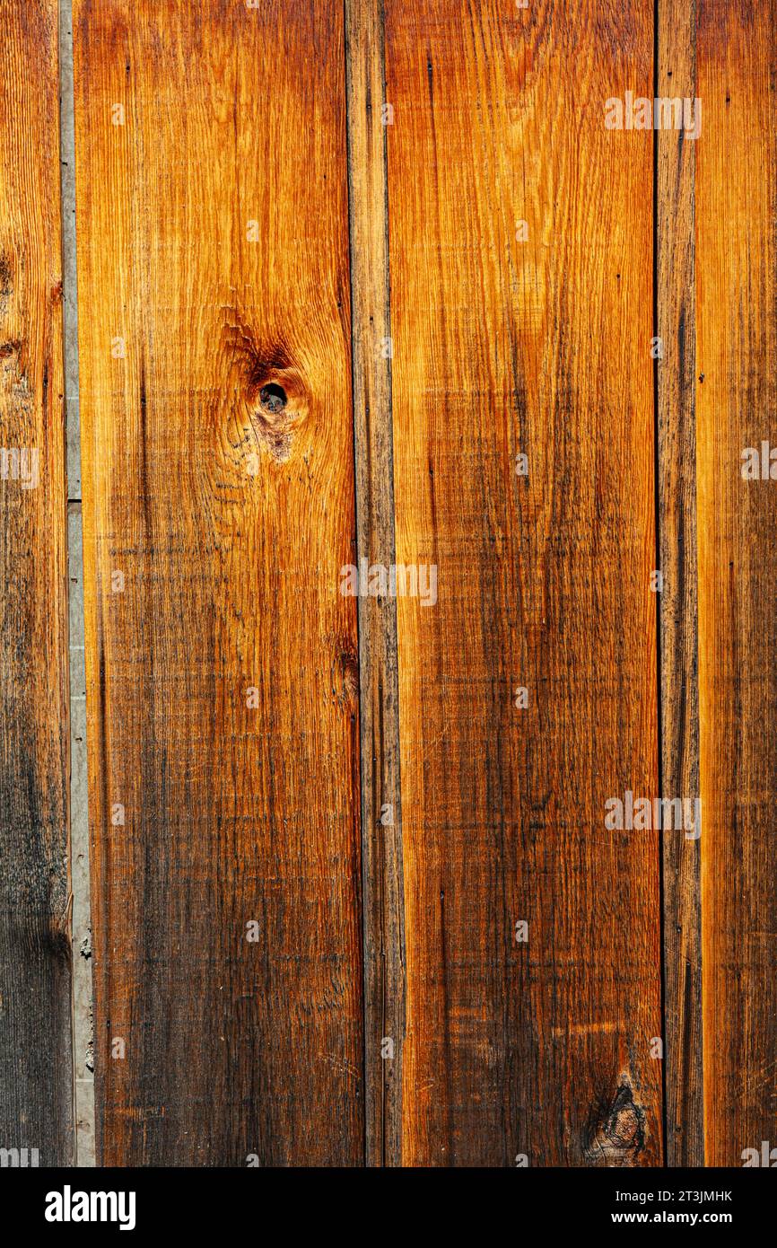 Abstraktes Hintergrundbild von verwittertem Holz in Steveston British Columbia Kanada Stockfoto