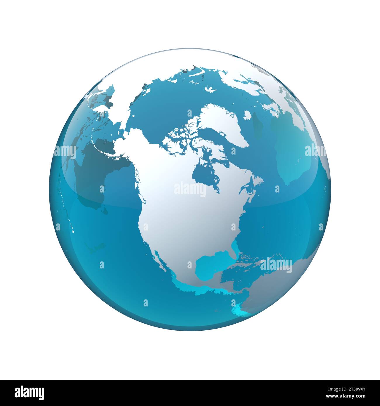 Erdkugel, Weltkarte, Kanada Stockfoto