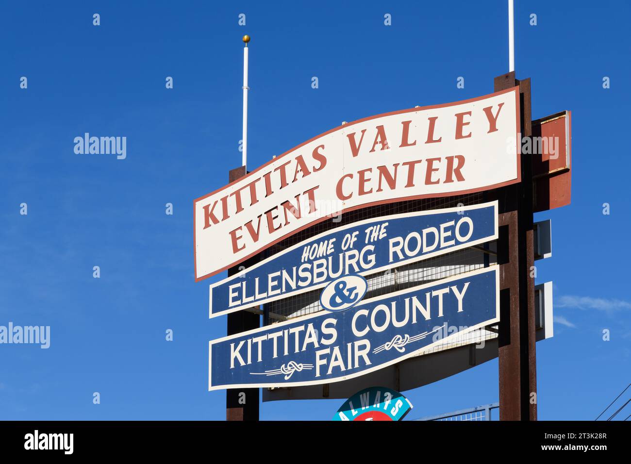 Ellensburg, WA, USA – 20. Oktober 2023; Schild für das Kittitas Valley Event Center in Ellensburg Washignton Stockfoto