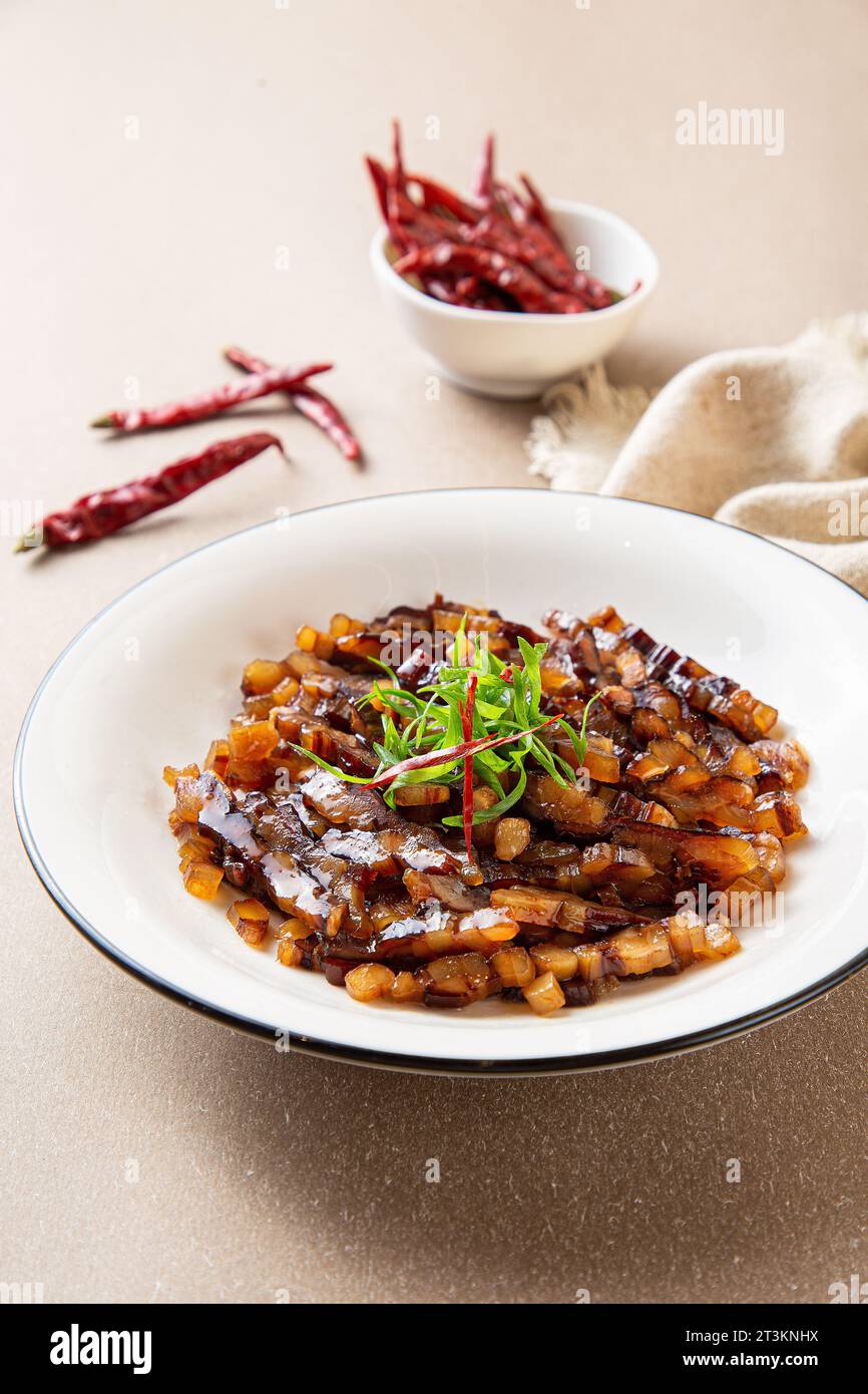 Gedämpfte chinesische Fleischkonserven(gewachstes Fleisch) Stockfoto