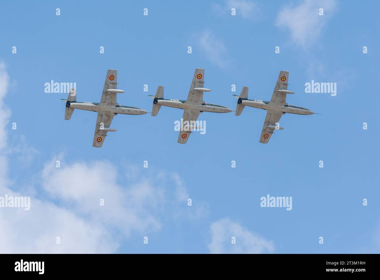 IAR 99 Soim (rumänisch für Falke) der rumänischen Luftwaffe auf der Bukarest International Air Show (BIAS 2023) Stockfoto