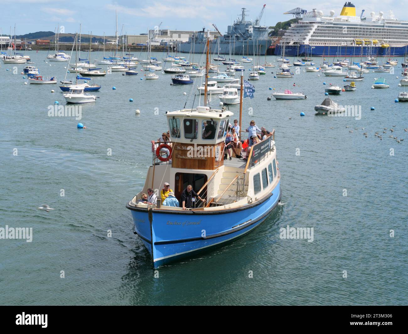 Der Hafen von Falmouth Cornwall England mit Booten Stockfoto