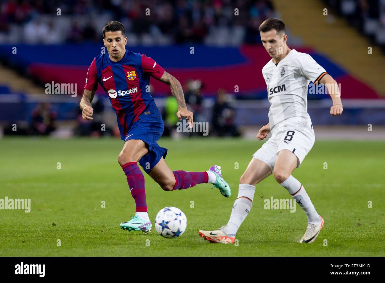 Barcelona, Spanien. Oktober 2023. BARCELONA, SPANIEN - 25. OKTOBER: Dmytro Kryskiv während des UEFA Champions League-Spiels zwischen dem FC Barcelona und dem FC Shakhtar Donetsk bei den Estadi Olimpic Lluis Companys am 25. Oktober 2023 in Barcelona Credit: DAX Images/Alamy Live News Stockfoto