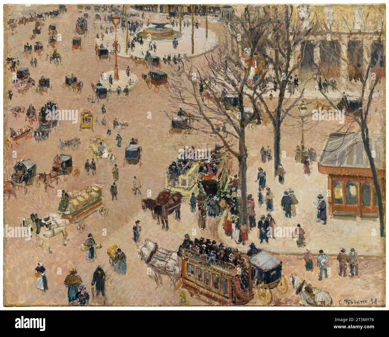 Camille Pissarro, La Place du Théâtre Franzais, Ölgemälde auf Leinwand, 1898 Stockfoto