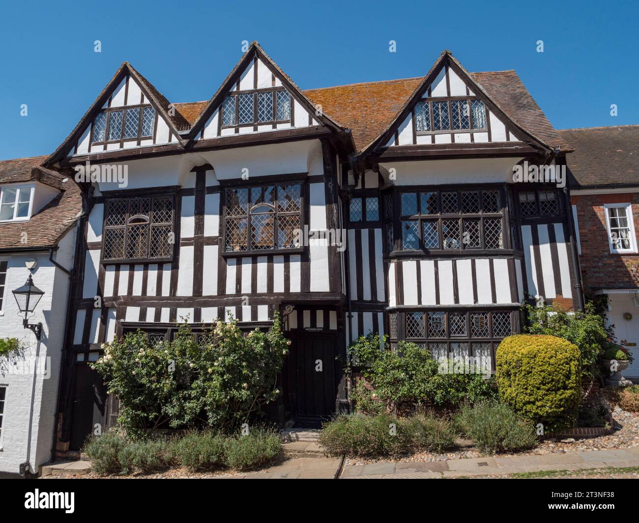 Hartshorn House (das alte Krankenhaus) in der Mermaid Street, Rye, East Sussex, Großbritannien. Stockfoto