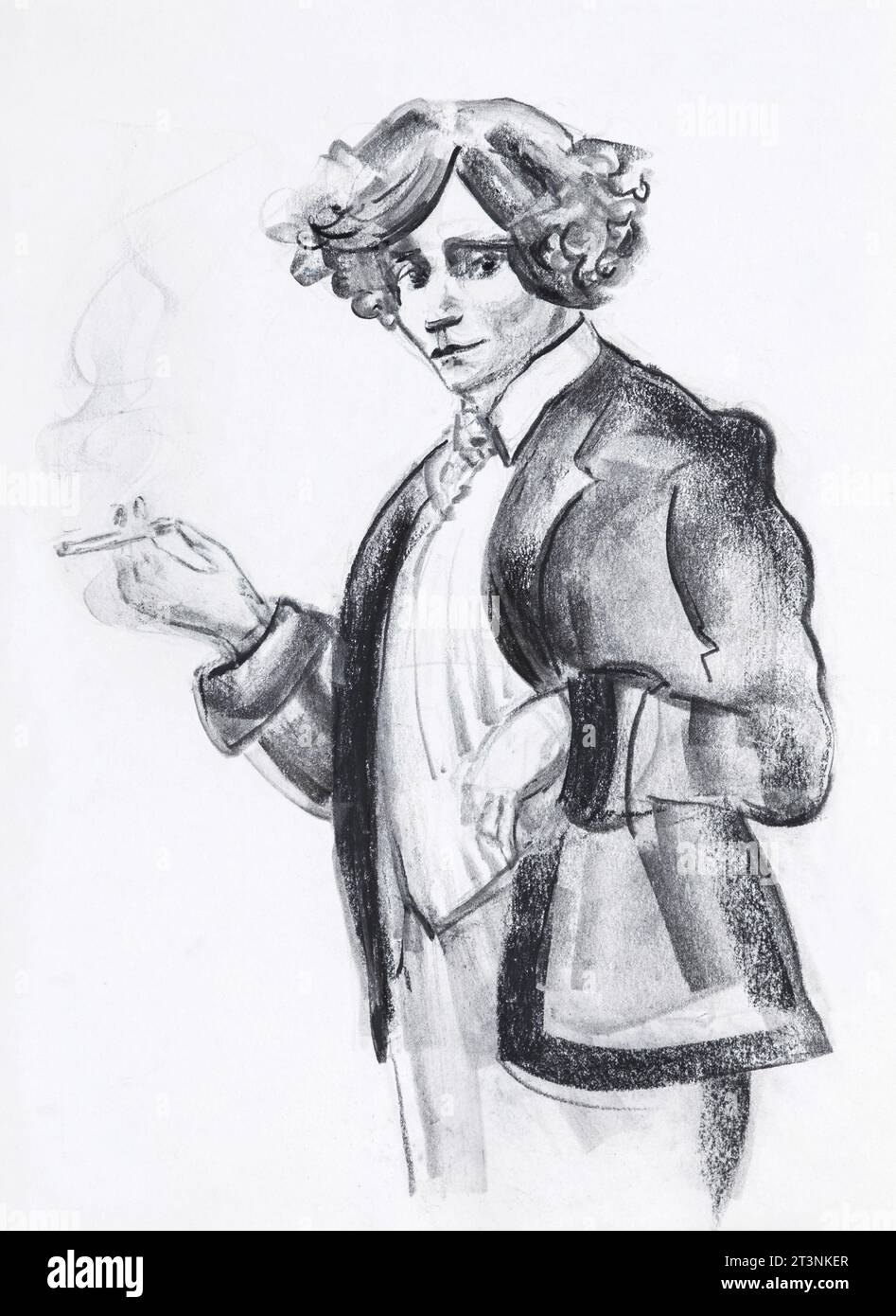 Porträt de Colette (Sidonie Gabrielle) 1873-1954 Stockfoto