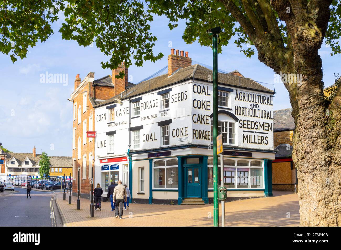 Stadtzentrum von Banbury Banbury Old Town das alte Lampreys-Gebäude an der Bridge Street Banbury Oxfordshire England Großbritannien GB Europa Stockfoto