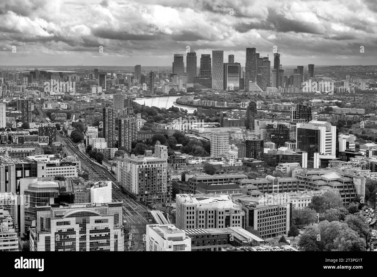 Blick nach Osten vom Sky Garden in London England Großbritannien Stockfoto