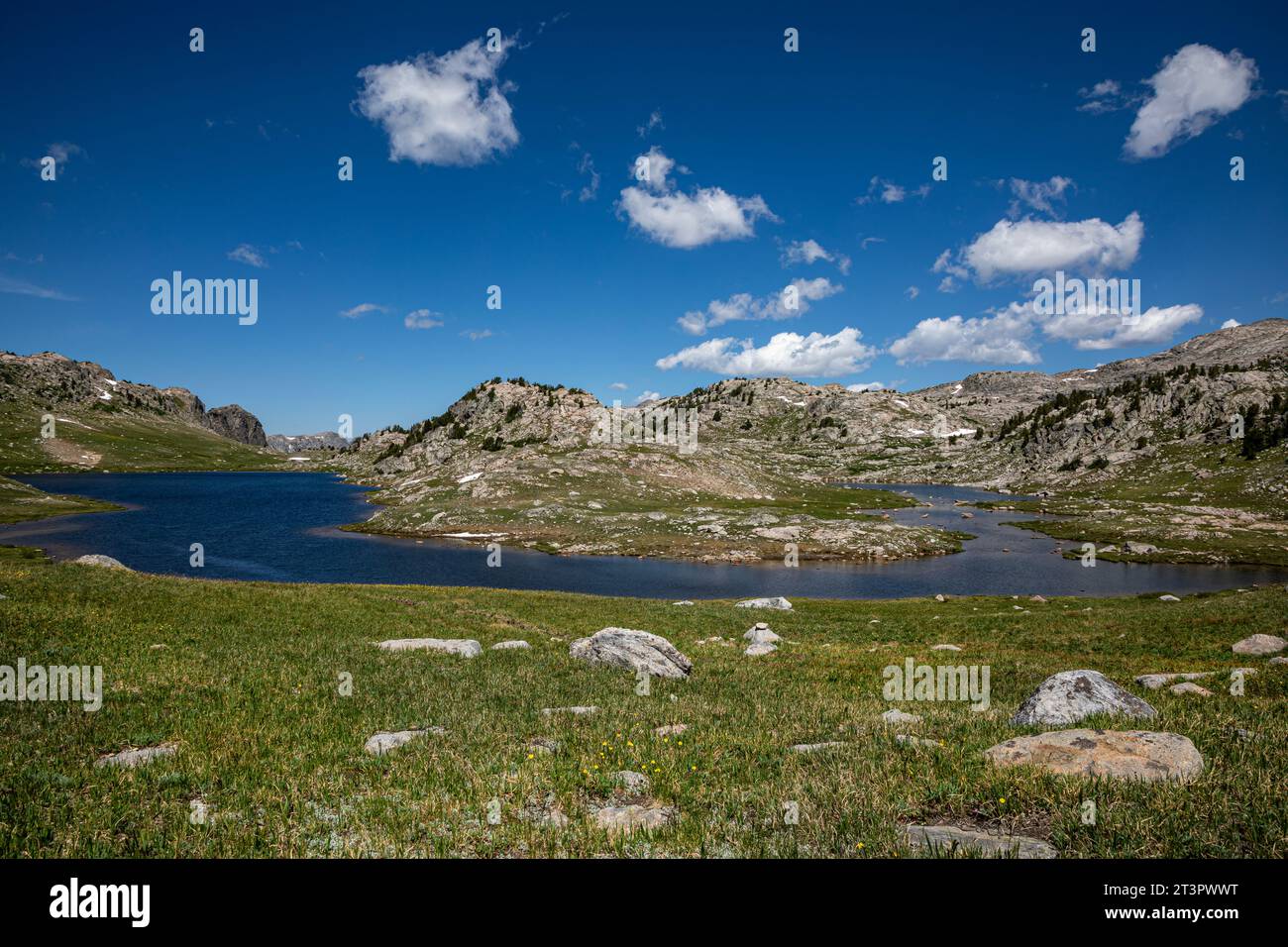 WY05352-00...WYOMING - einer der No Name Lakes vom Doubletop Mountain Trail in der Bridger Wilderness Area der Wind River Range. Stockfoto