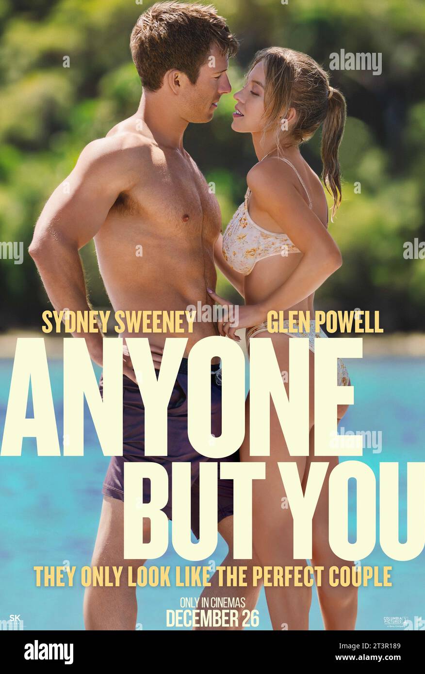 Jeder außer Ihnen Poster Sydney Sweeney & Glen Powell Stockfoto