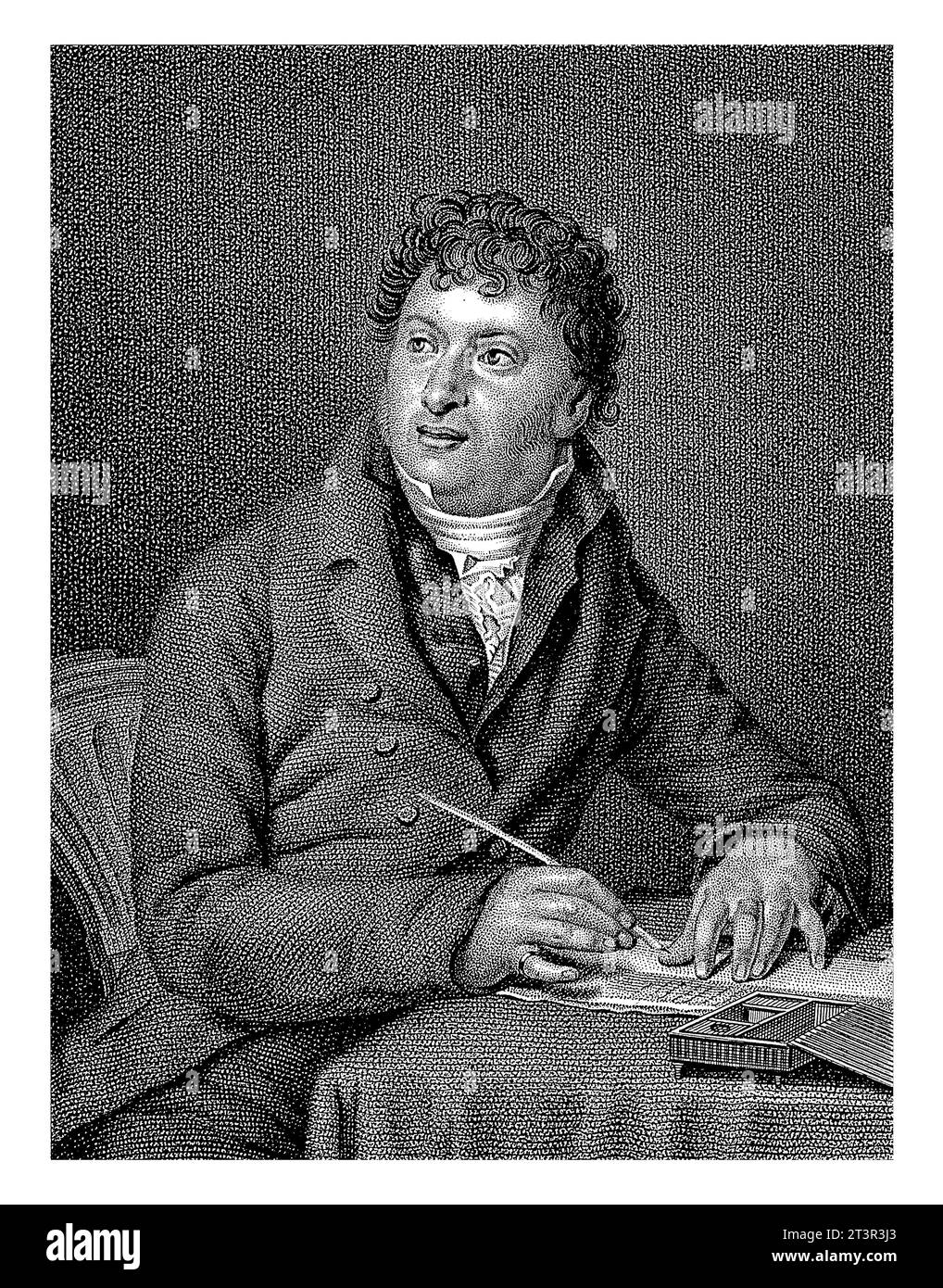 Porträt des niederländischen Schriftstellers Matheus van Heyningen Bosch. Stockfoto