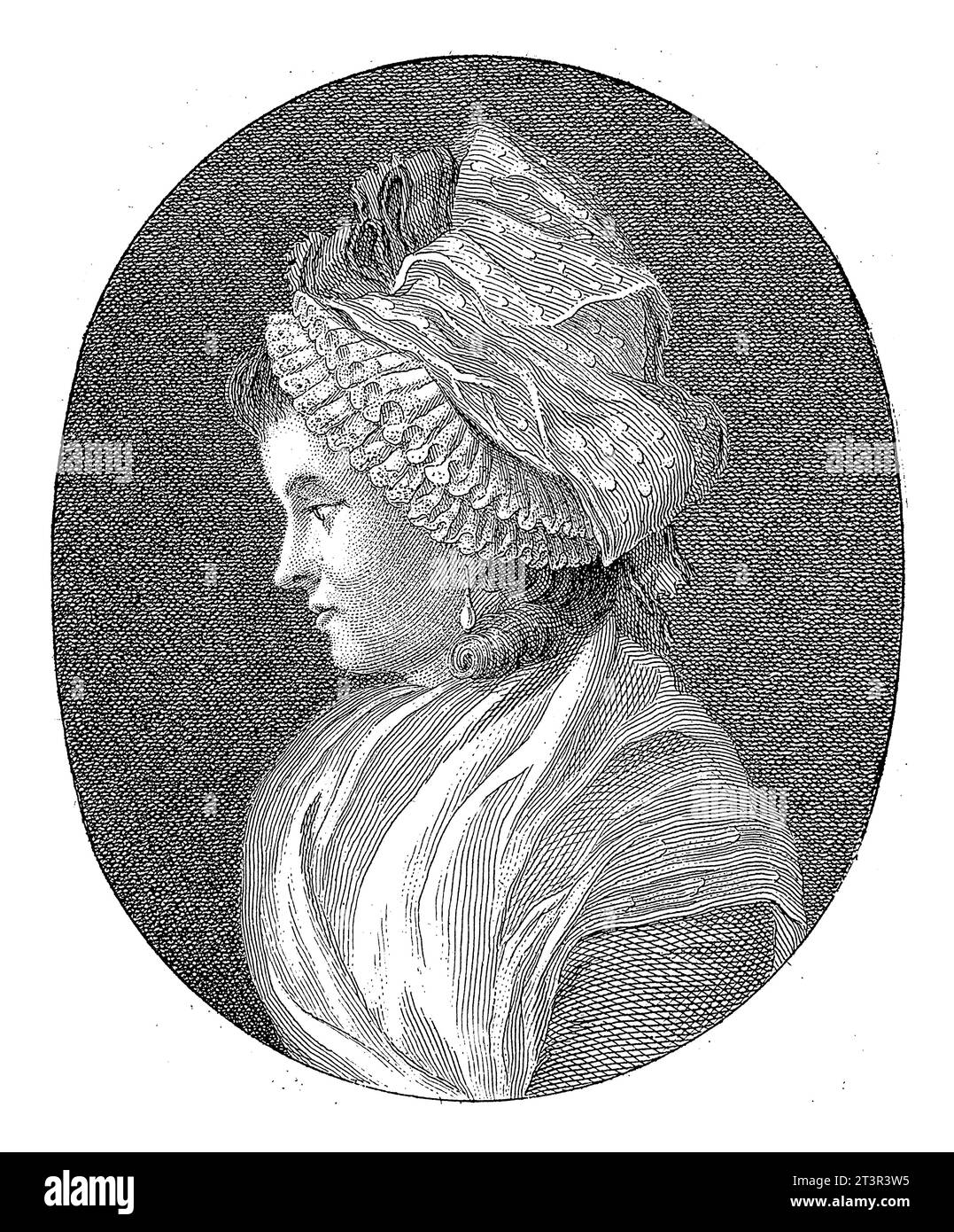 Porträt von Maria Gysberta Verhoesen, Reinier Vinkeles (I), 1800–1802 Porträt von Maria Gysberta Verhoesen, Ehefrau des Predigers und Schriftstellers Cornelis Stockfoto