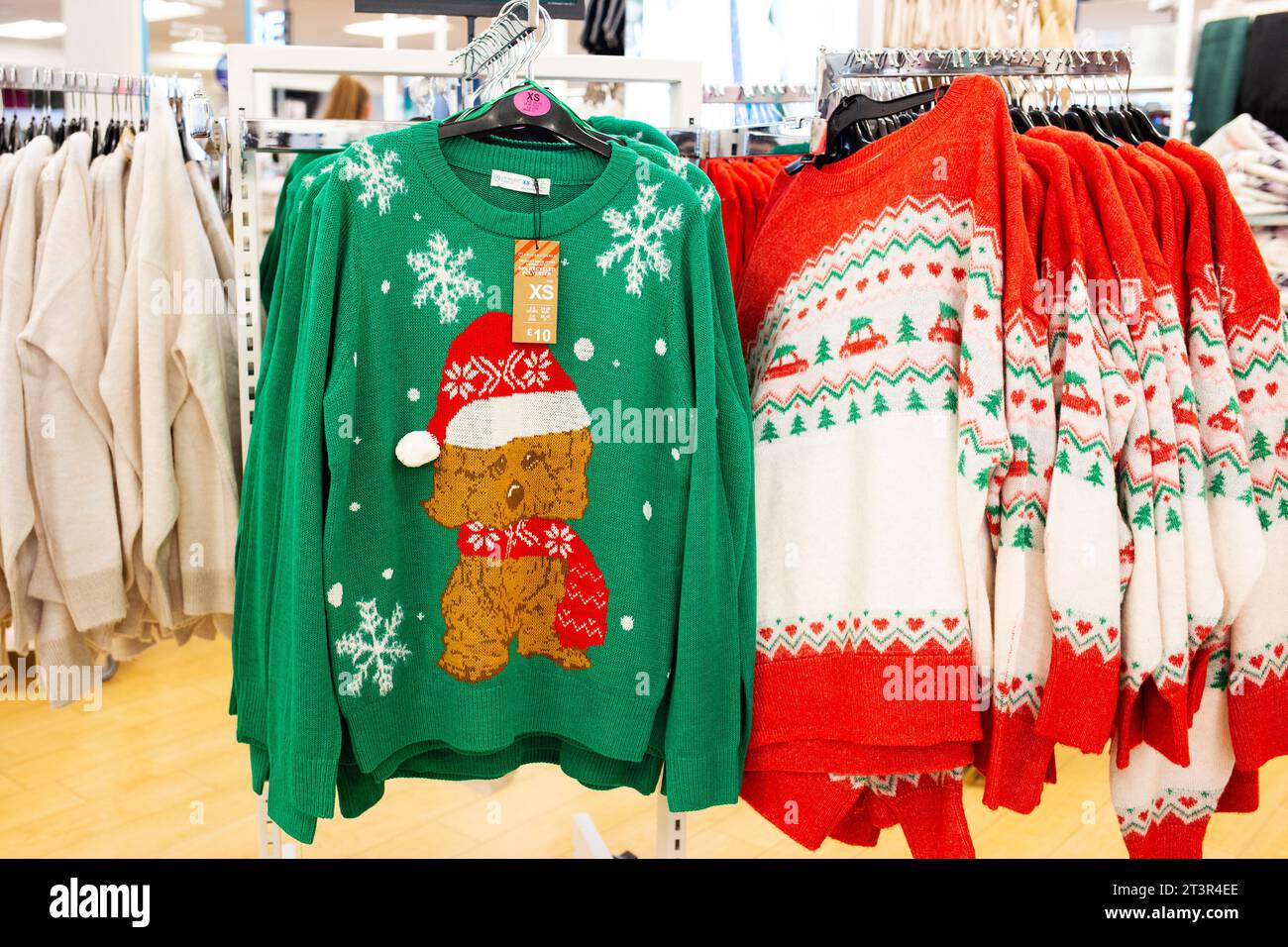 Primark 2023 Weihnachtspullover Kollektion Stockfoto