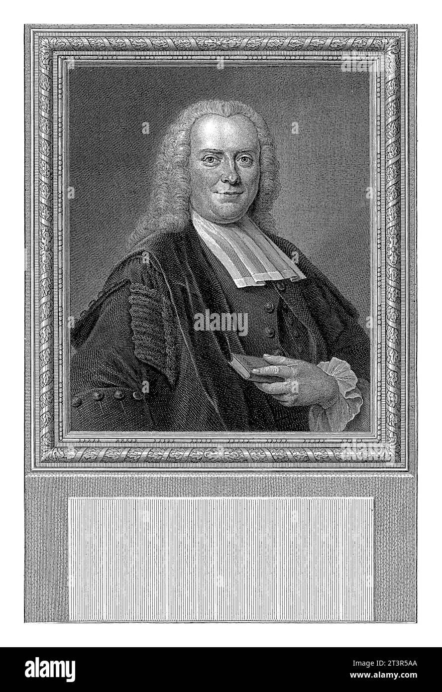 Porträt von Johannes Oosterdijk Schacht, Pieter Tanje, nach Jan Maurits Quinkhard, 1753 Johannes Oosterdijk Schacht, Philosoph und Professor für Medizin Stockfoto