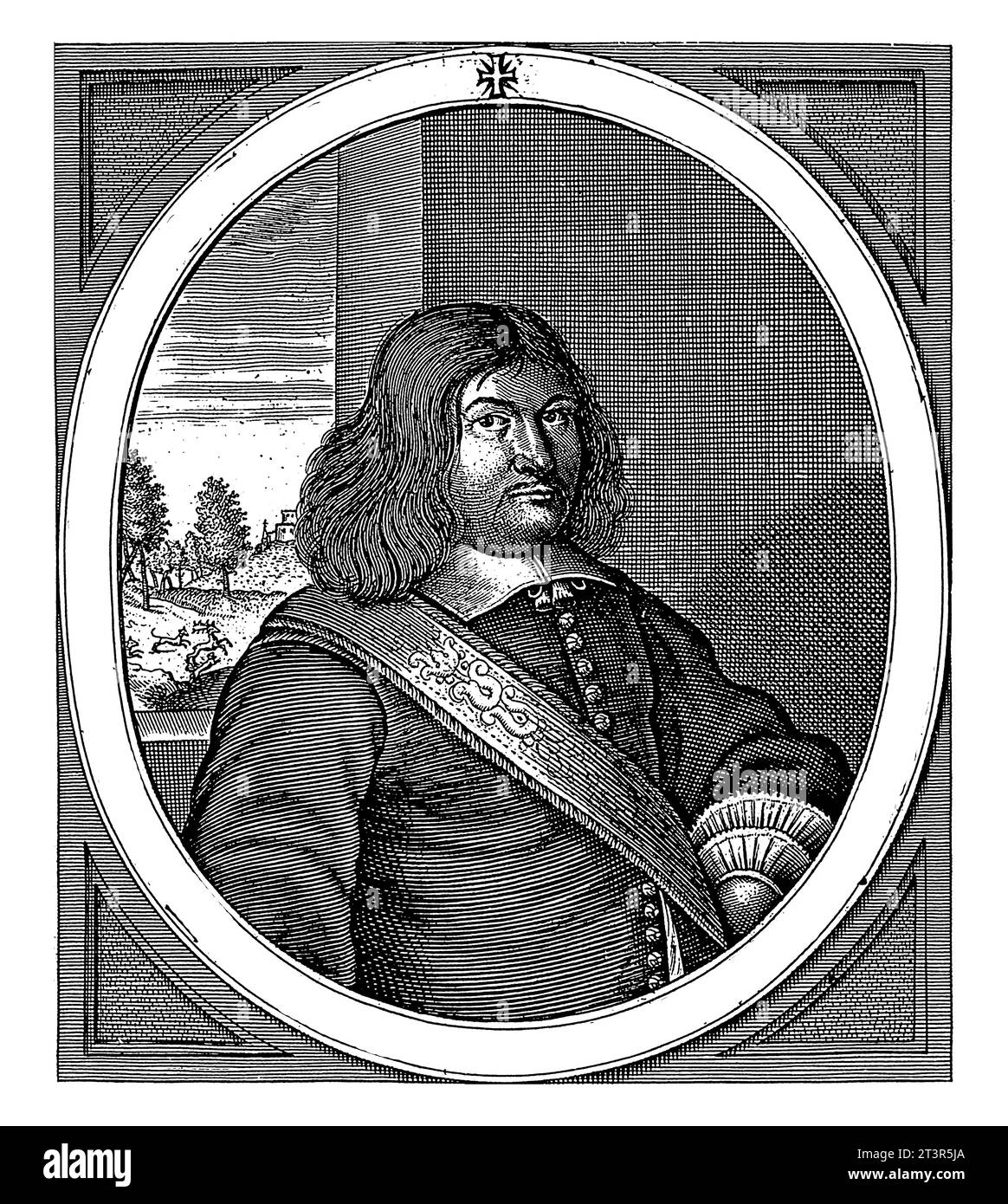 Porträt von Abraham Fino, Matthias van Sommer, 1655–1657 Stockfoto