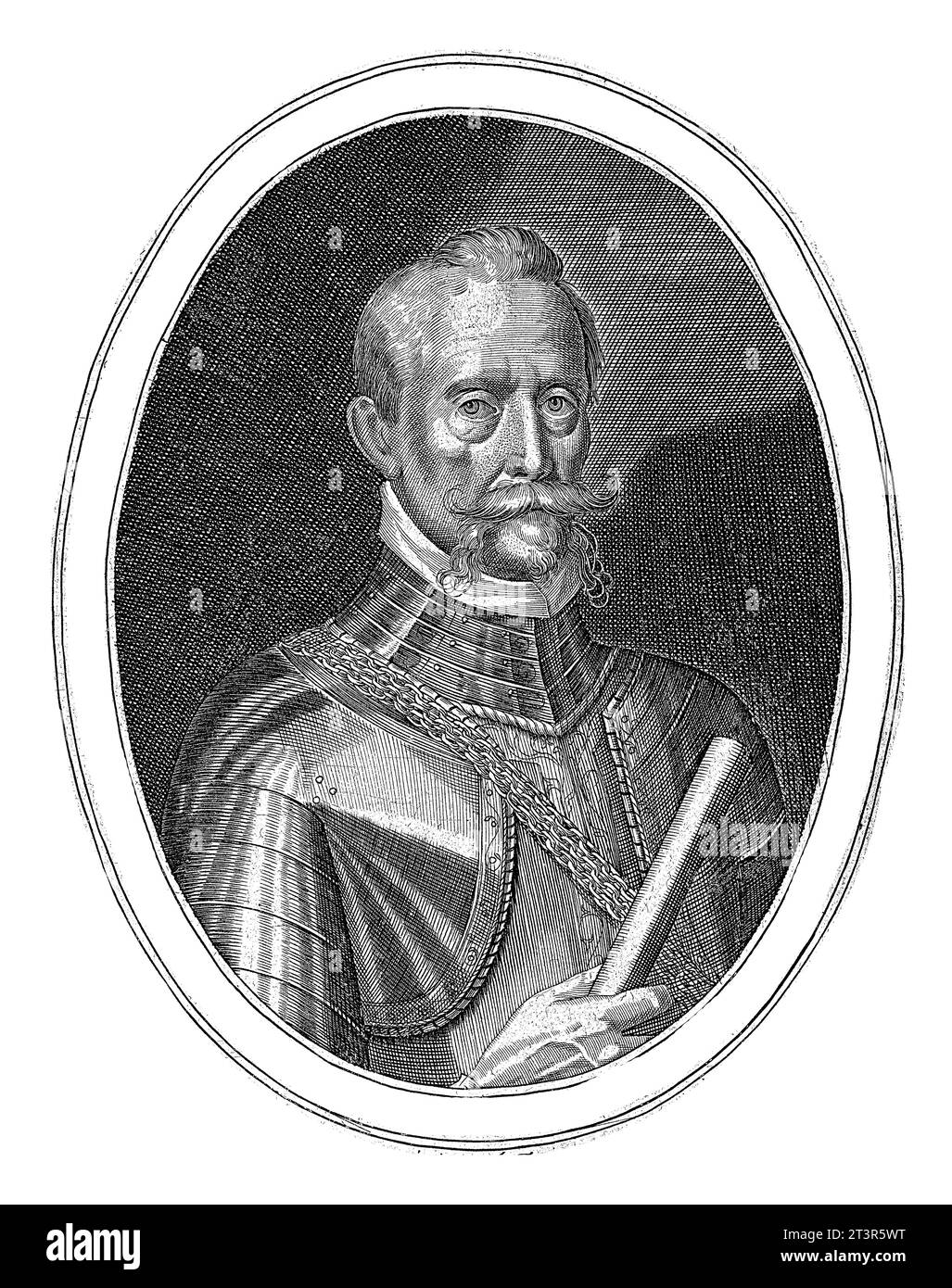Porträt von Christopher von Tiefenbach, Johann Sadeler (I), nach Hans von Aachen, um 1593 - 1643 Christopher von Tiefenbach, freier Herr von Tiefenbach-M. Stockfoto