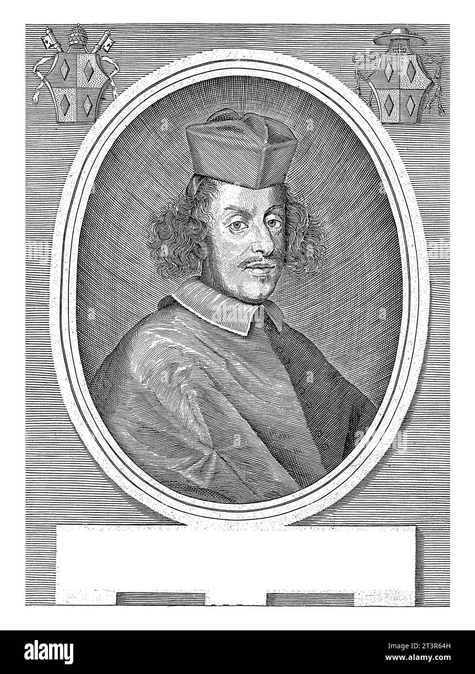 Porträt von Kardinal Giacomo Rospigliosi, Giulio Cesare Bianchi, 1771 - 1781, Vintage-Gravur. Stockfoto