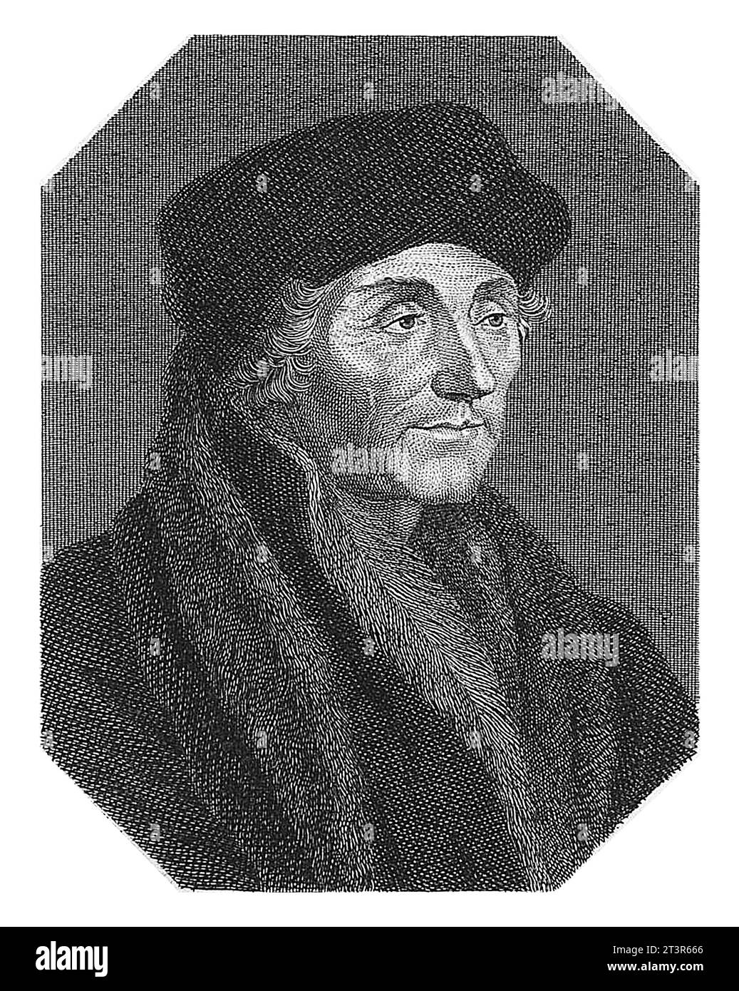 Porträt von Desiderius Erasmus, Leonhard Staub, nach Hans Holbein (II), 1810 - 1826 Stockfoto