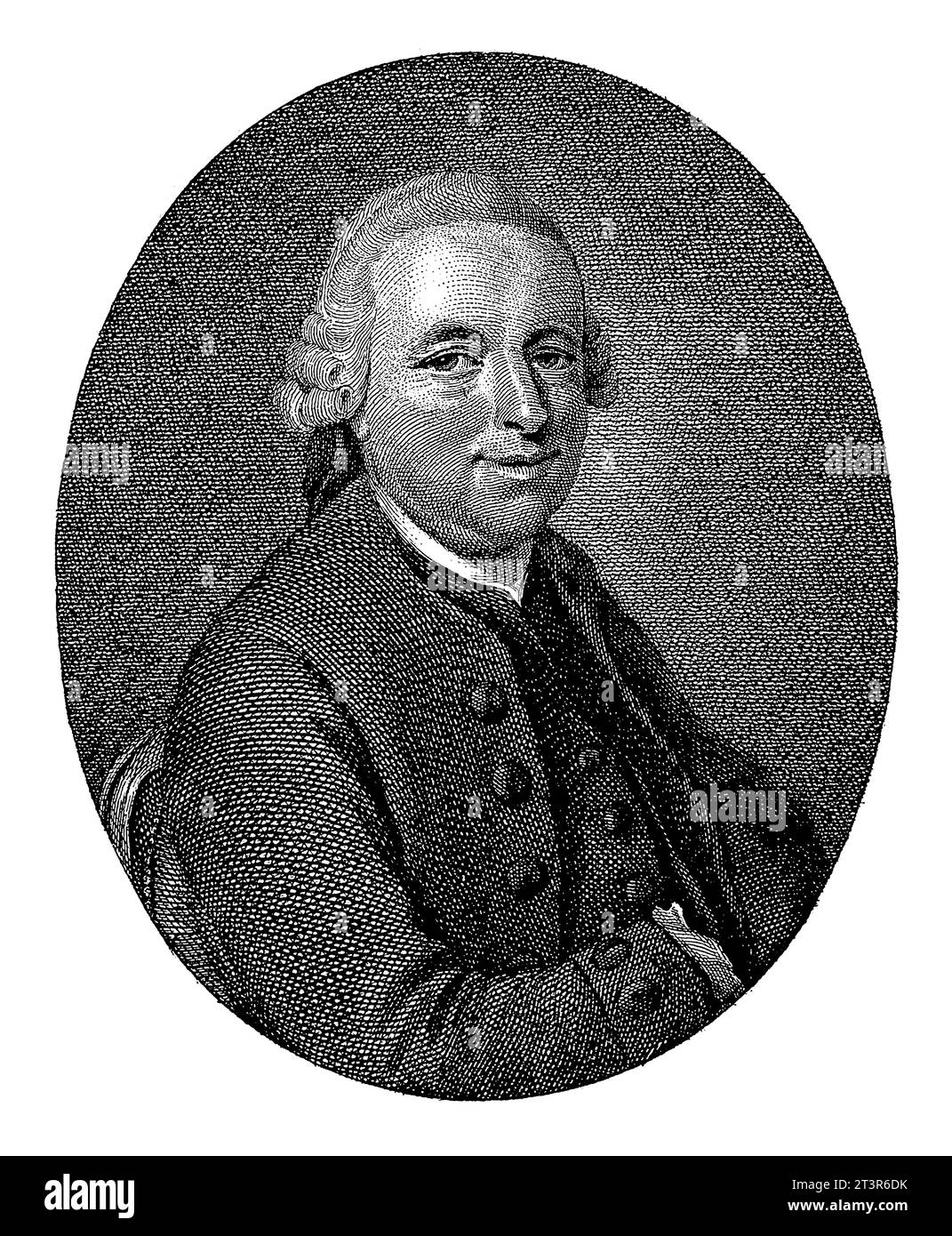 Porträt des Dichters Hermannus Gerardus Oosterdijk, Reinier Vinkeles (I), nach Jacobus kauft, 1795 Stockfoto