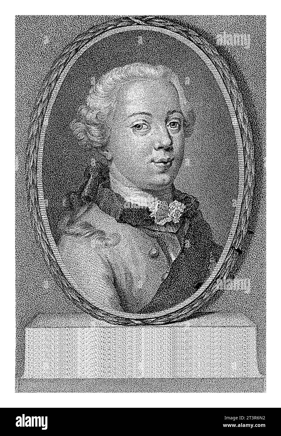 Porträt von Willem V., Prinz von Orange-Nassau, Heinrich Sintzenich, nach Tethart Philipp Christian Haag, um 1775 - um 1802 Porträt Wilhelm V. in an Stockfoto