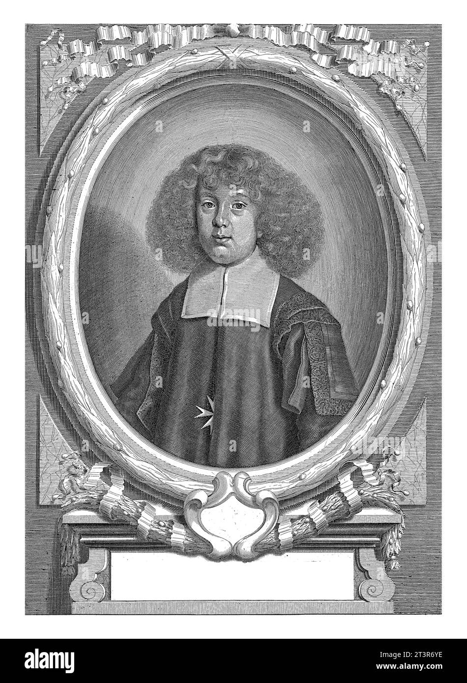 Porträt von Francesco Maria de Medici, Adriaen Haelwegh, nach 1660 - ca. 1696 Halbfleischporträt von Francesco Maria de Medici, Sohn von Ferdinando II. D Stockfoto