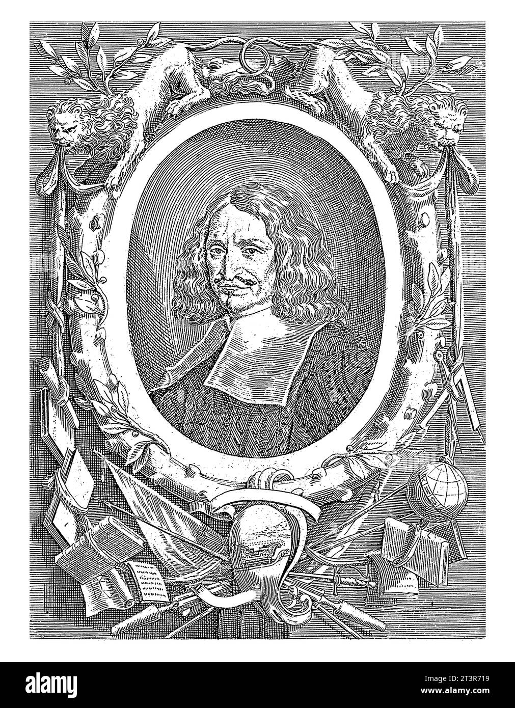 Porträt von Kardinal Berlinghiero Gessi, Lorenzo Tinti, nach Jo. Rigus Afner, ca. 1636 - 1672 Stockfoto