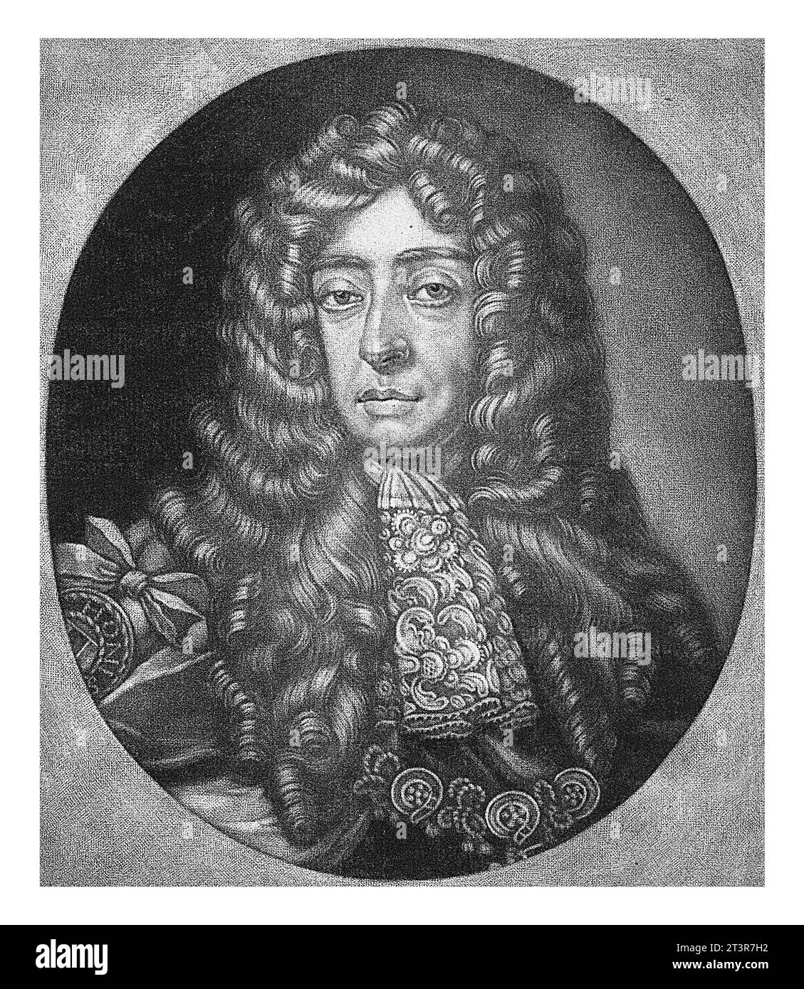 Porträt von Jakob II., König von England, Pieter Schenk (I), 1670–1713 Jakob II. Stuart, König von England, und als Jakob VII., König von Schottland. Stockfoto
