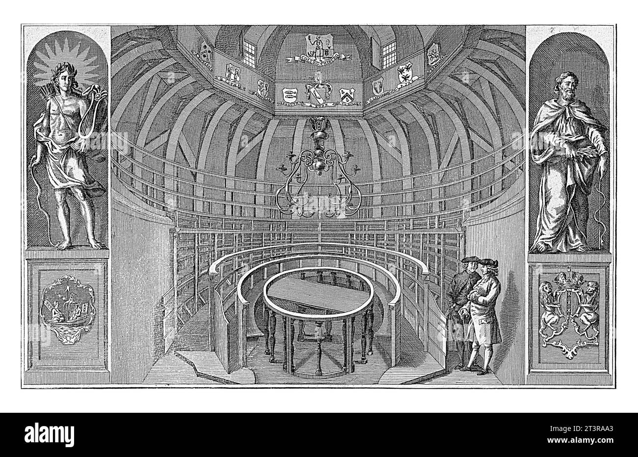 Innenraum des anatomischen Theaters Collegium chirurgicum in Amsterdam, Barent de Bakker, 1780 Innenraum des anatomischen Theaters Collegium chirurgicum Stockfoto