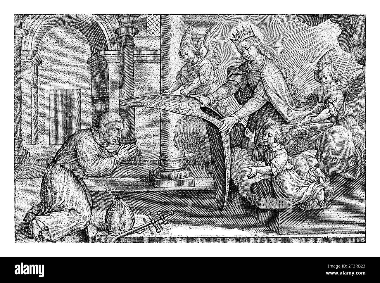 Der heilige Ildephonsus von Toledo, Hieronymus Wierix, 1616 der heilige