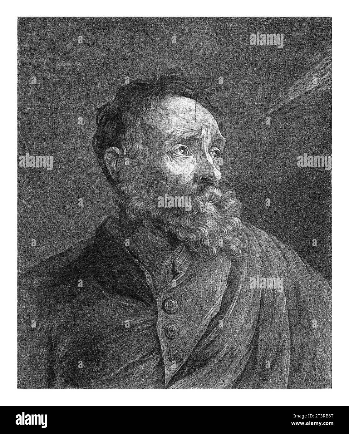 Apostel Paul, anonym, nach Abraham Bloteling, nach Anthony van Dyck, 1652–1740, Vintage graviert. Stockfoto