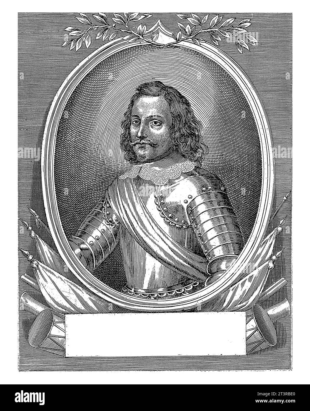 Portret van Senator Giovanni Bernardo Veneroso, Giacomo Piccini, 1659, Vintage-Gravur. Stockfoto