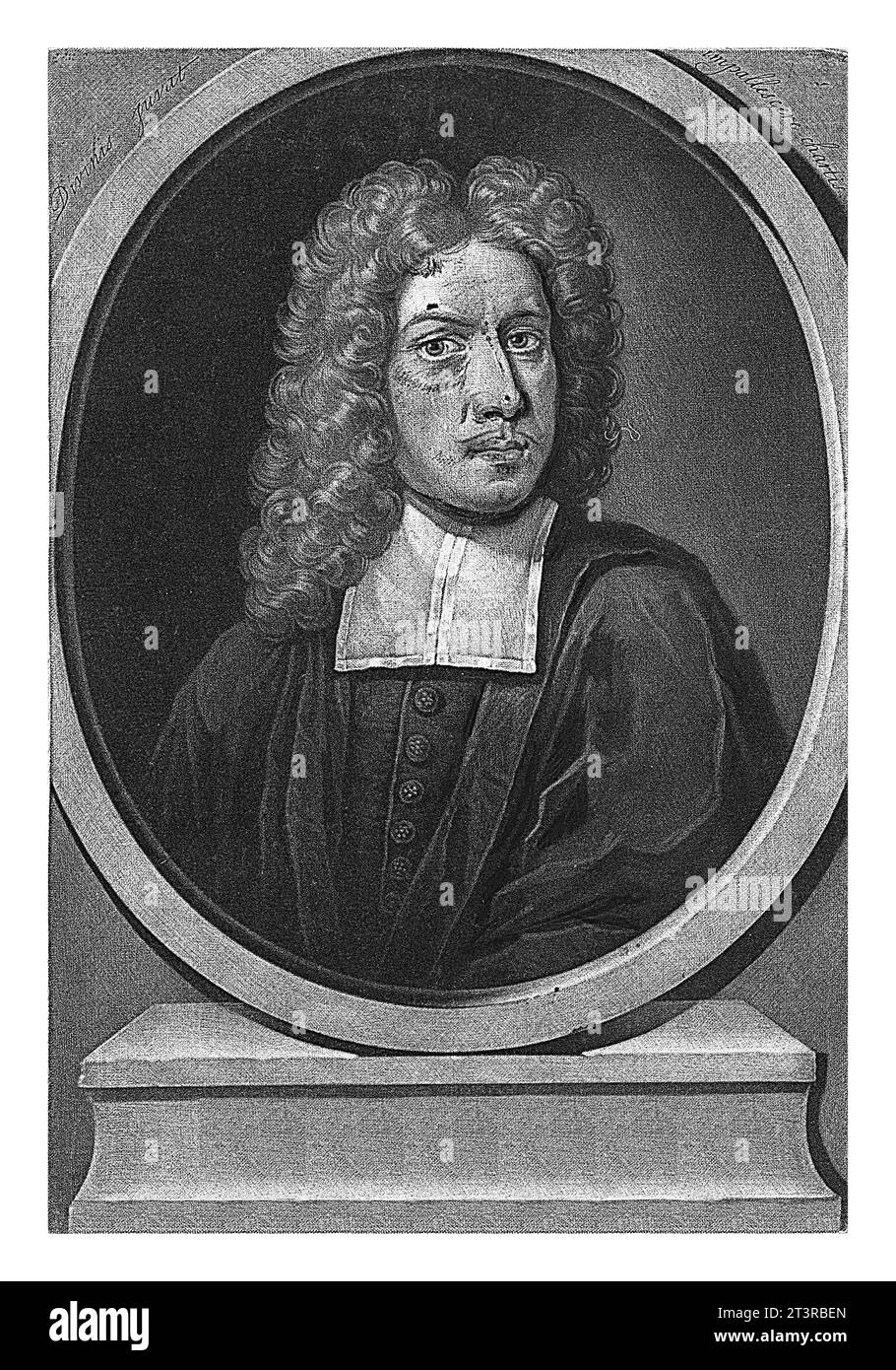 Porträt des Theologen Markus Steffensen, Pieter Schenk (I), nach P. Krantz, 1700 Stockfoto
