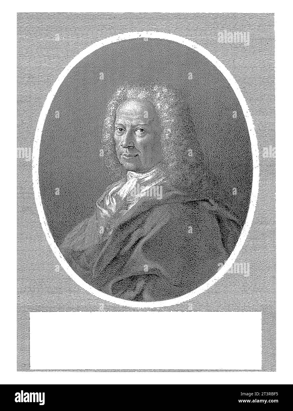 Porträt des Historikers Scipione Maffei, Giovanni Marco Pitteri, 1712 - 1786, Vintage-Gravur. Stockfoto