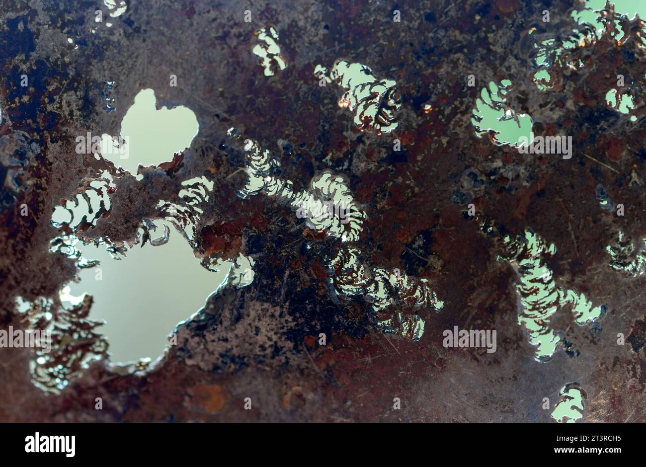 Korrodierter Edelstahl Stockfoto