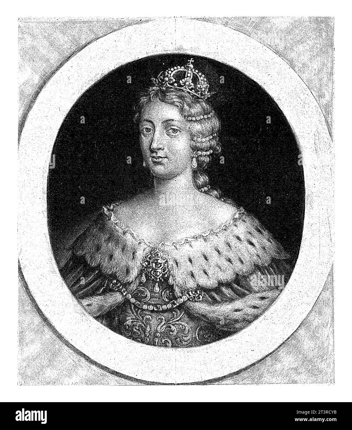 Porträt von Königin Maria Anna von Spanien, Jacob Gole, 1682–1724 Maria Anna, Königin von Spanien und Prinzessin von Neuburg. Ehefrau von Karl II. Von Spanien. Sie wir Stockfoto