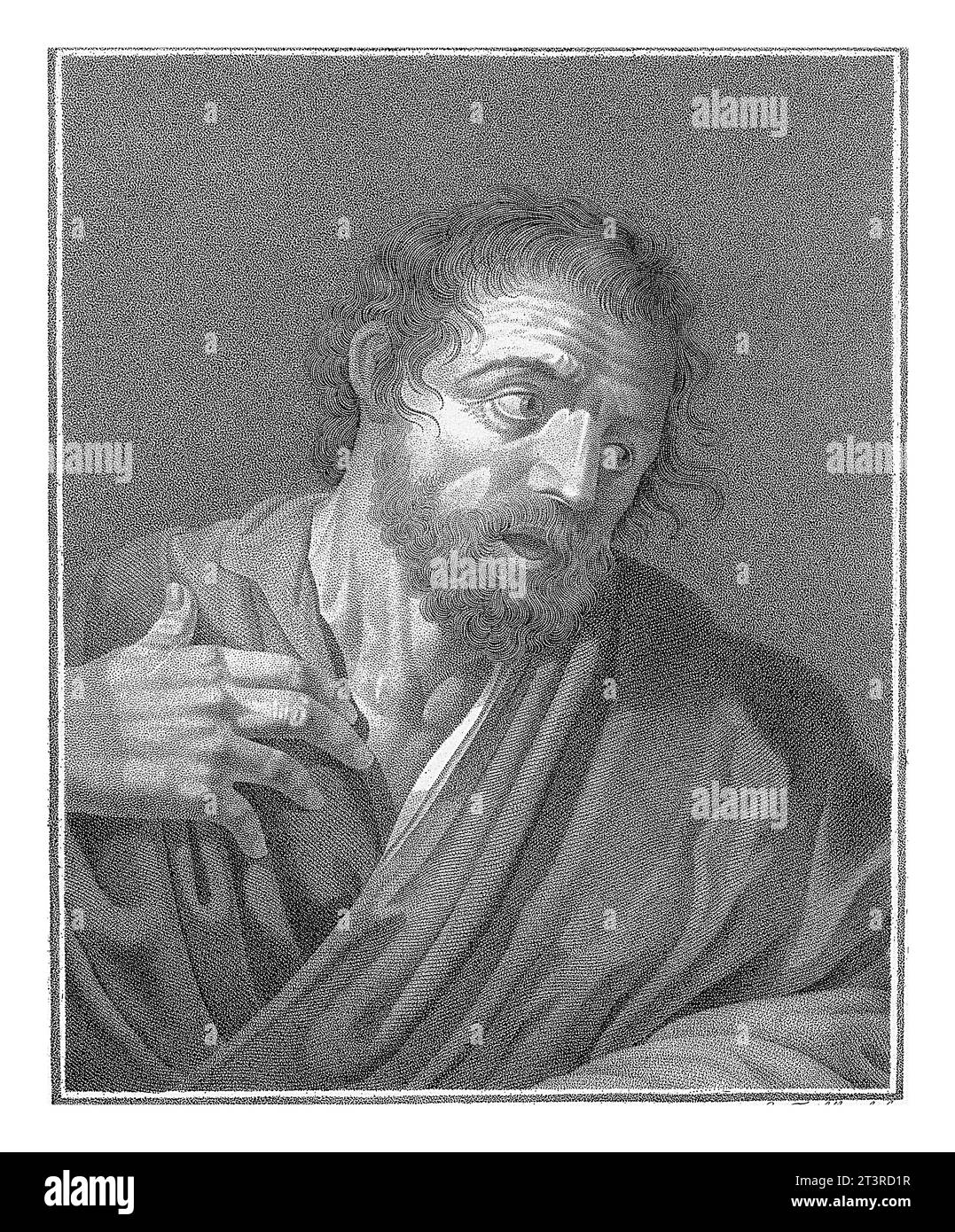 Pharisäer, Christian Forssell, nach A. Liernur, nach Valentin, 1787 - 1852 Büste eines Pharisäers, frontal. Der Kopf wird nach rechts gedreht. Im Margi Stockfoto