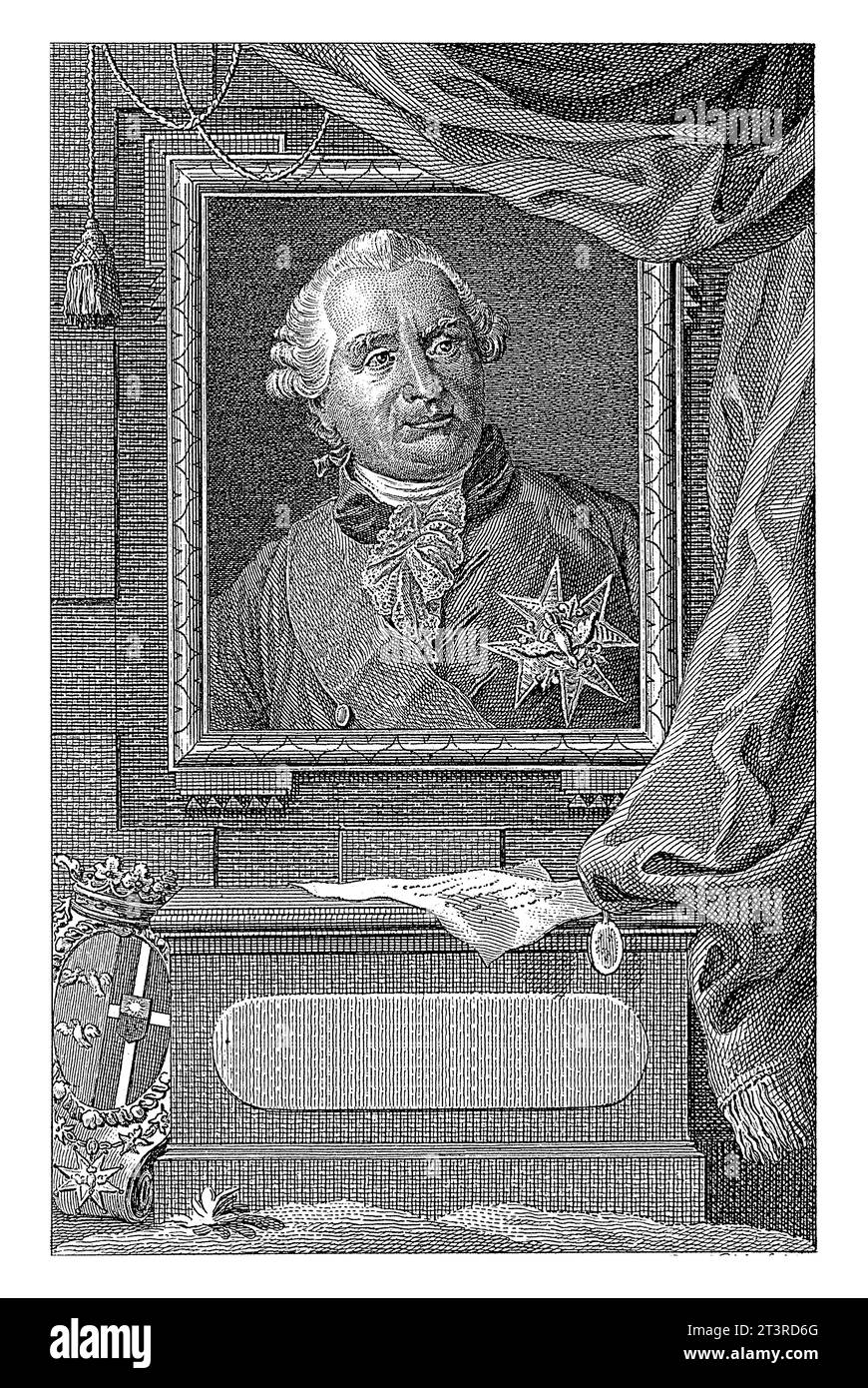 Porträt von Charles Gravier, Graf von Vergennes, Reinier Vinkeles (I), 1791 Porträt von Charles Gravier, Graf von Vergennes, französischer Staatsmann und dipl Stockfoto