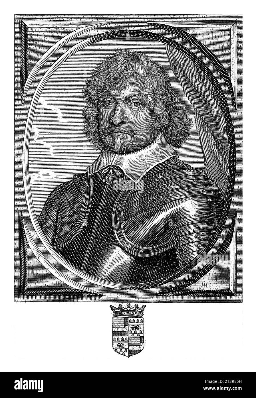 Porträt von Guillaume de Lamboy, Cornelis Meyssens, 1650–1670 Porträt von Guillaume de Lamboy, General während des Dreißigjährigen Krieges. Unten c Stockfoto