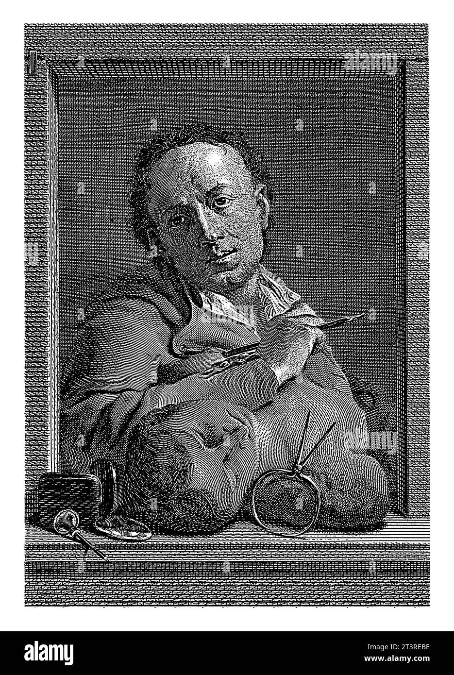 Porträt von George Raphael Johann Donner, Jakob Matthias Schmutzer, nach Paul Troger, 1743–1811 Stockfoto