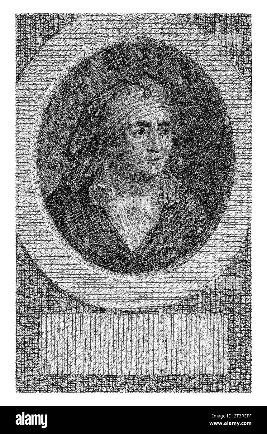 Porträt von Jean Paul Marat, Lambertus Antonius Claessens, ca. 1792 - ca. 1808, Vintage-Stich. Stockfoto