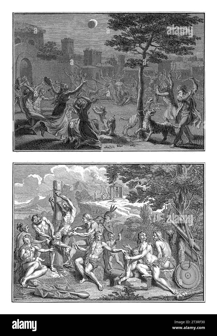 Darstellungen religiöser Zeremonien bei den Inkas, Bernard Picart (Werkstatt), nach Bernard Picart, 1723 Stockfoto