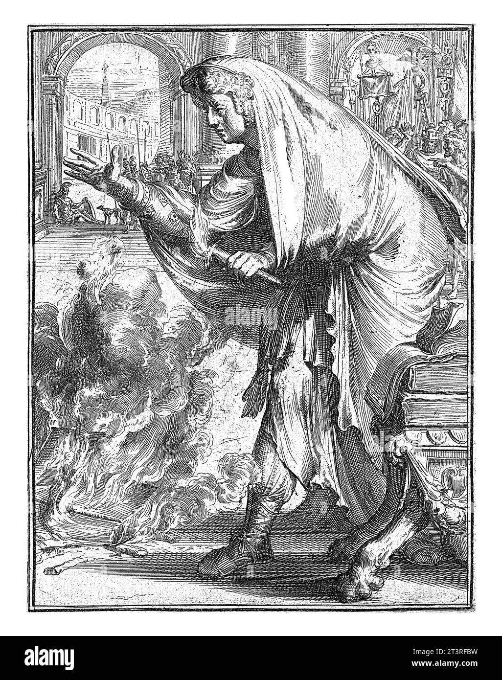 Sibyl von Cumae, Romeyn de Hooghe (zugeschrieben), nach Romeyn de Hooghe, 1688 Sibyl von Cumae Stockfoto