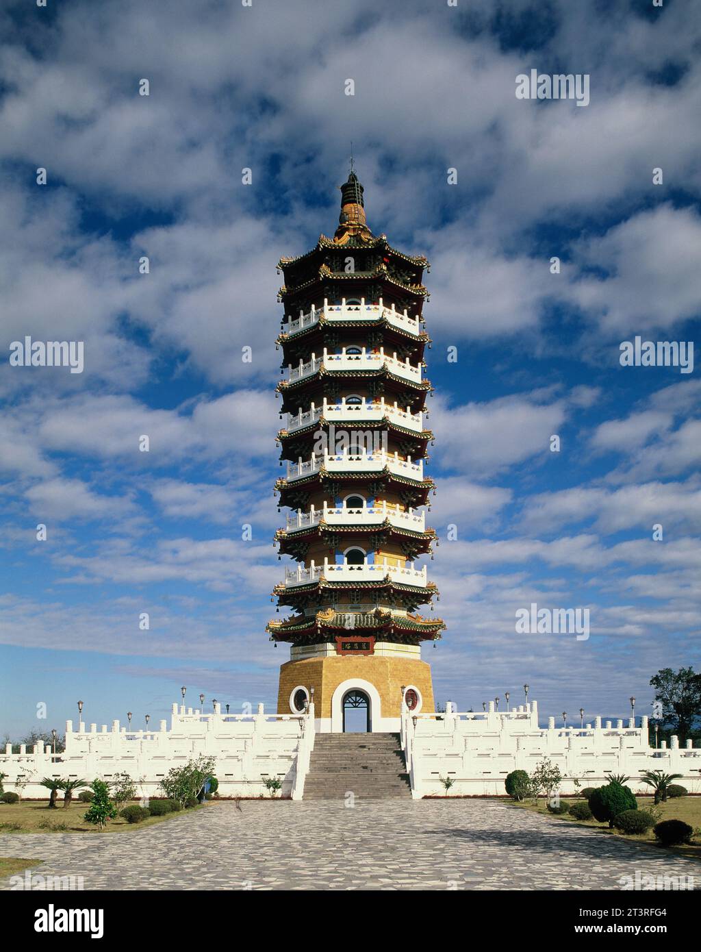 Taiwan. Taipeh. Sun Moon Lake Pagode. Stockfoto